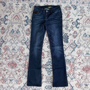 Mudd Dark Blue Skinny Bootcut Jeans - size 3